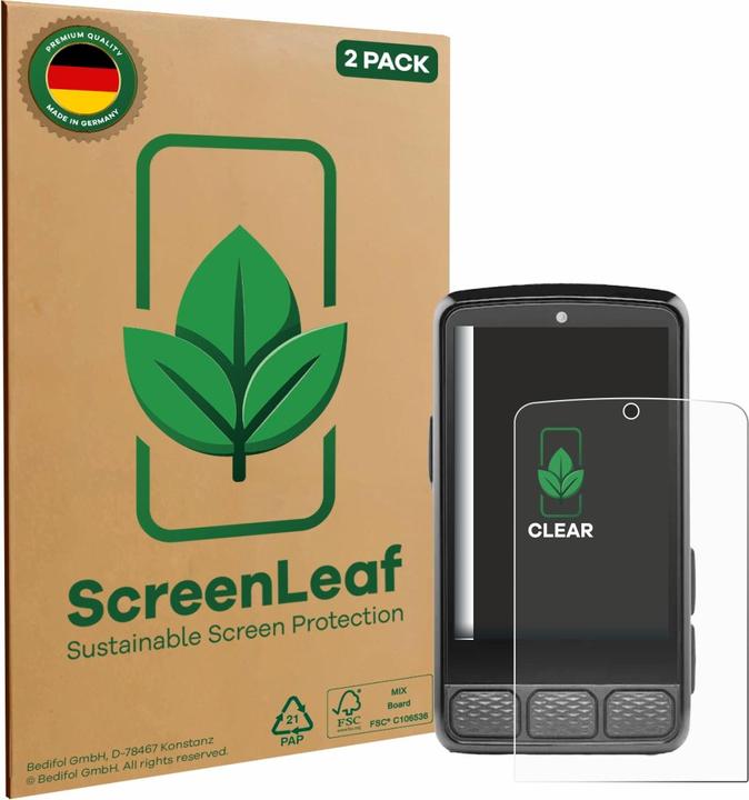 ScreenLeaf Pellicola protettiva, Proteggi Schermo Sostenibili, Clear, Antigraffio