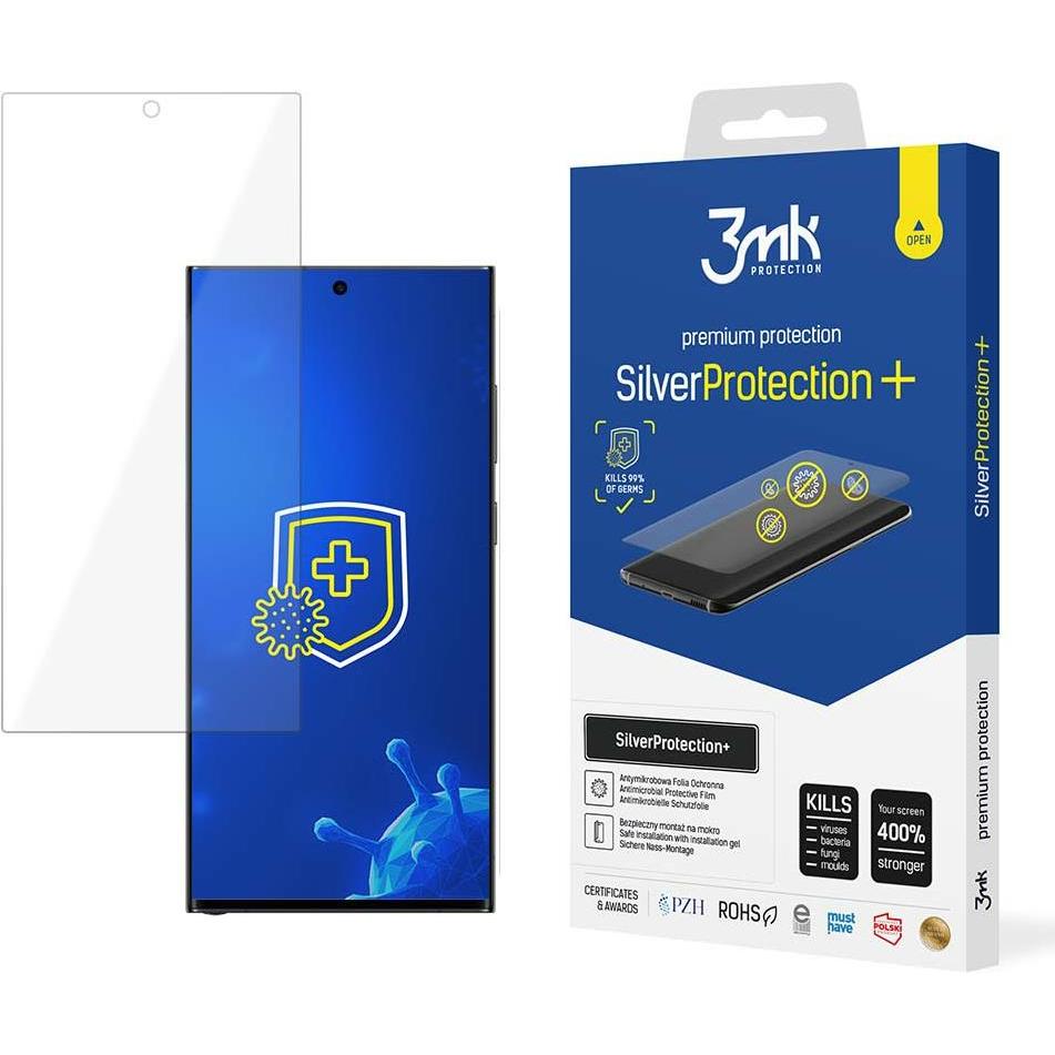 3MK Samsung Galaxy S23 Ultra - SilverProtection+ (1 Stück, Samsung Galaxy S23 Ultra), Smartphone Schutzfolie, Transparen...