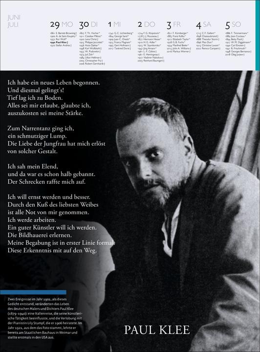 Produktbild Der Literatur Kalender Wochenkalender 2026