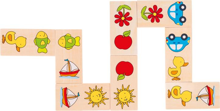 Produktbild Goki Holz-Domino (Deutsch, Englisch, Französisch, Italienisch, 2 Spieler)