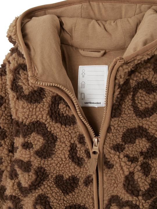 Immagine prodotto Vertbaudet Mädchen Teddyfleece-Jacke mit Kapuze und Leopardenmuster (110)