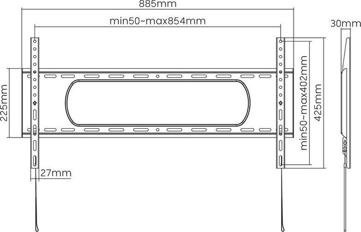 Produktbild Xantron Solid Slim (Wand, 80 kg, 43" - 90")