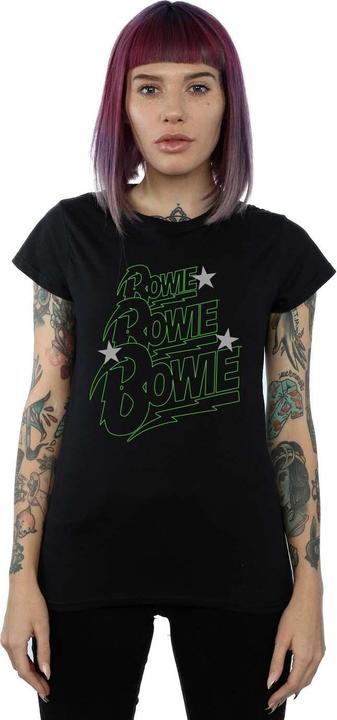 Image du produit David Bowie - T-shirt MULTIPLE NEON LOGO - Femme (XL)