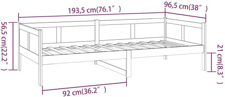 Produktbild vidaXL Tagesbett (90 x 190 cm)