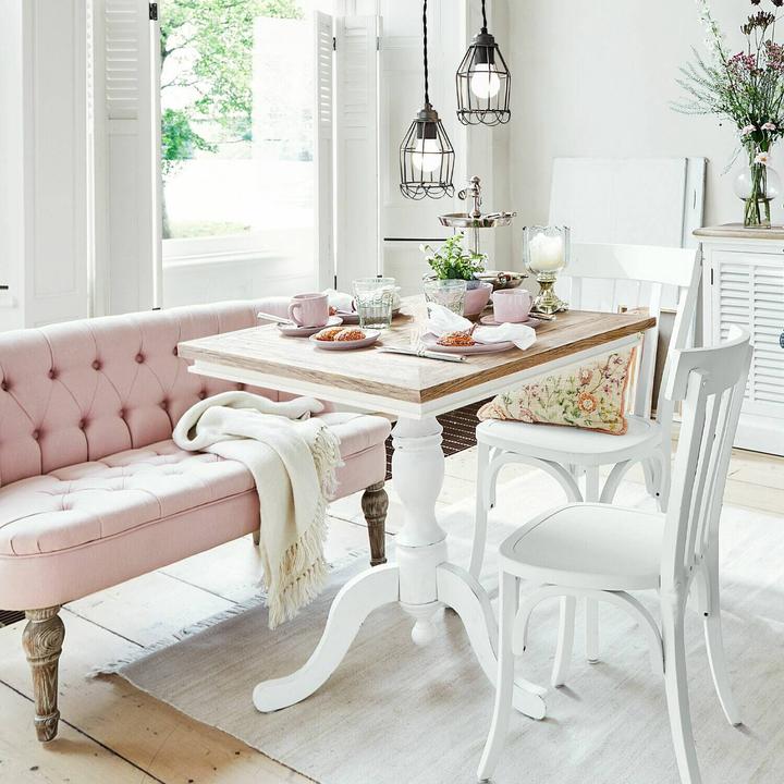 Image du produit Loberon Table Kingston blanc/marron