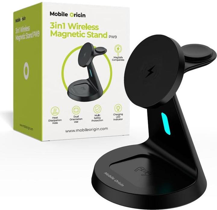 Mobile Origin 3in1 Wireless Magnetic Stand PW9