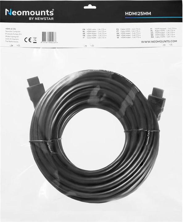 Produktbild Neomounts HDMI (Typ A) — HDMI (Typ A) (7.50 m, HDMI, 1.3)