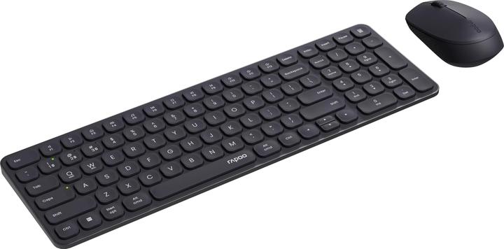 Image du produit Rapoo Ensemble de bureau sans fil multimode 9710M, AZERTY, gris foncé (00228037) (DE, Sans fil)