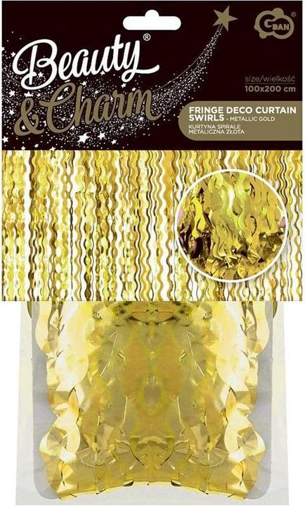 GoDan Vorhang Spiralen metallic gold 100x200cm (100 x 200 cm)