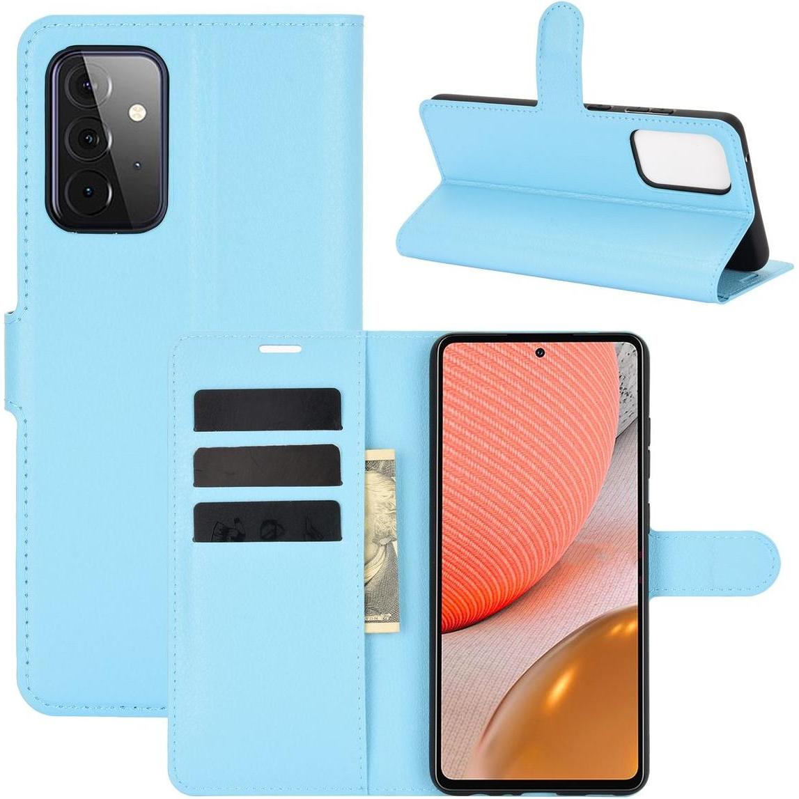 Thumbnail - König Design Hülle Handy Schutz für Samsung Galaxy A72 5G Case Cover Tasche Etui Bumper Blau (Samsung Galaxy A72 5G), Sm...