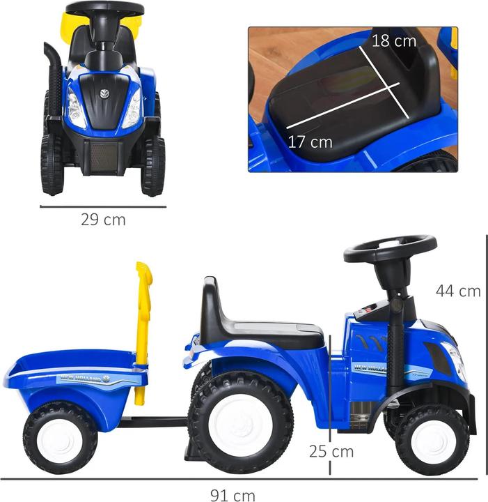 Immagine prodotto Homcom Auto a scorrimento con rimorchio e accessori