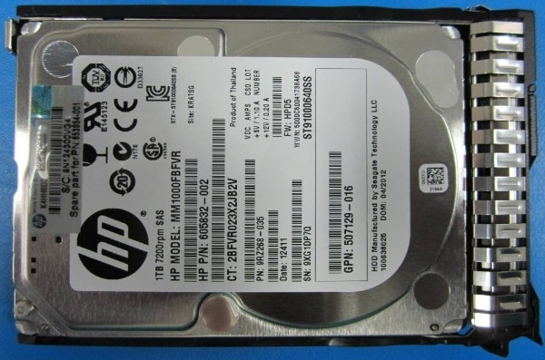 Produktbild HP Hewlett Packard 1TB dual-port SAS HDD 7200Rpm 653954-001, 2.5", 1000 GB, 7200 RPM (1 TB, 2.5")