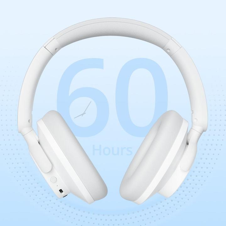 Image du produit Tronsmart Sounfii Q20 ANC On-Ear Bluetooth 5.3 Wireless Headphones - White (ANC, 60 h, Filaire, Sans fil)