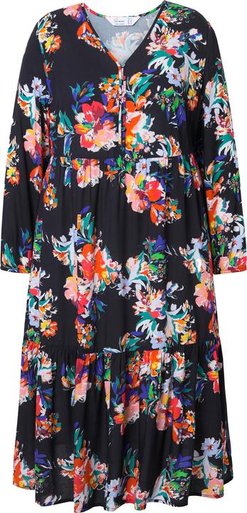 Produktbild Miamoda Midikleid, Blüten-Muster, Volant, Langarm (48)