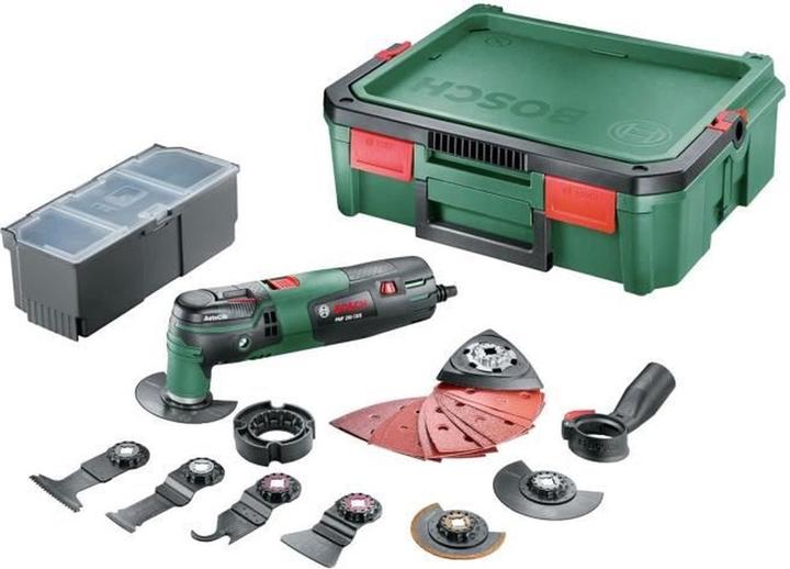 Plastic case, 10 Accessories, Bosch PMF 250 CES Multitool