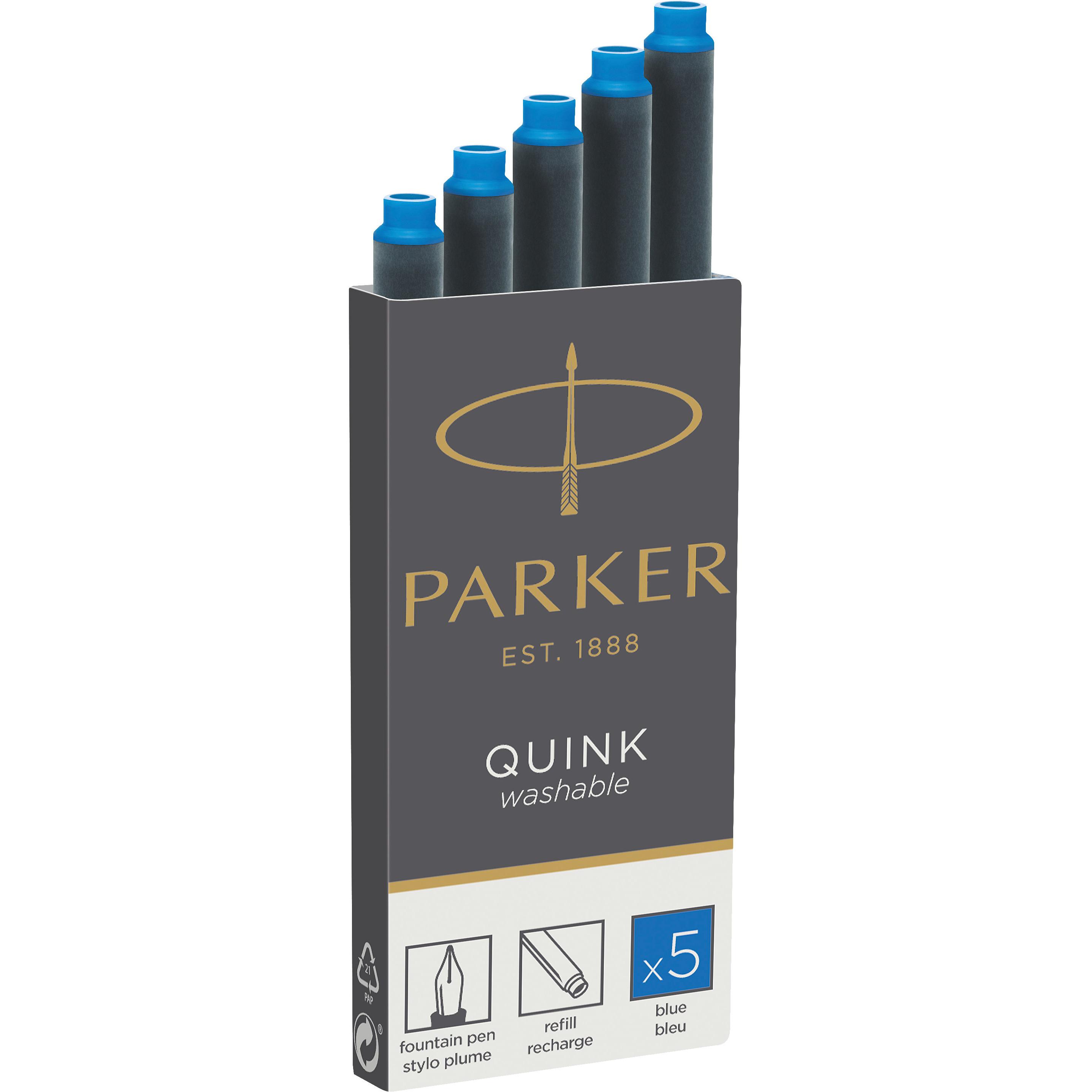 Parker Pen, Ersatzpatrone, Quink Z 44 (Füllertinte, Blau)
