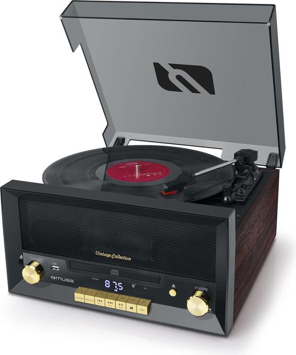 Image du produit Muse MT112W table tournante audio Belt-drive table tournante audio Brown (Automatique)