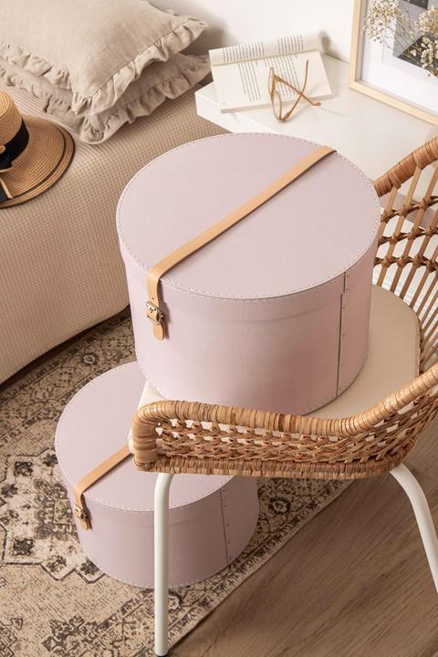 Actual product image Bigso 2-teiliges Aufbewahrungsboxen-Set mit Lederriemen (2x)