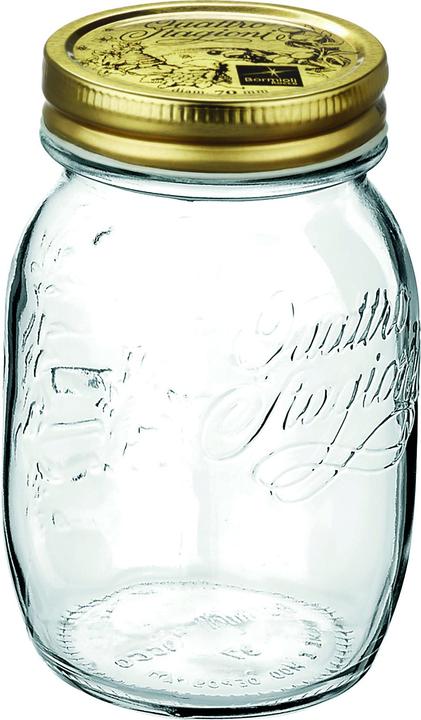 Bormioli Rocco Quattro Stagioni 12 Stück, Inhalt 500 ml, mit Deckel goldfarben (12 pcs., 0.50 l)
