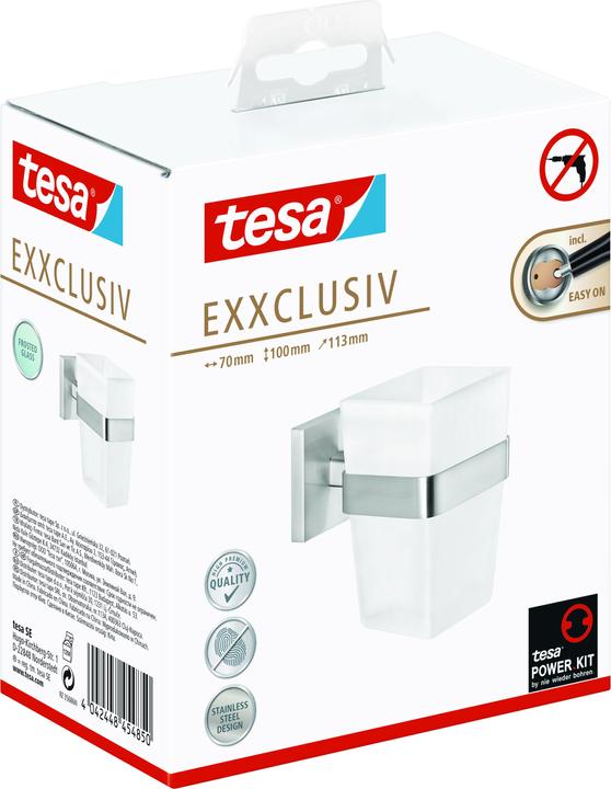 Actual product image tesa EXXCLUSIV toothbrush tumbler incl. adhesive solution without drilling
