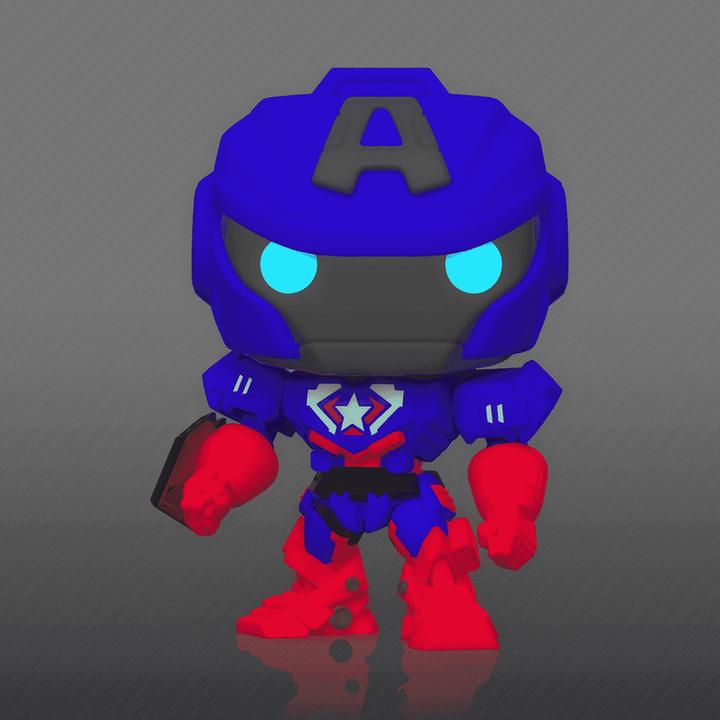 Actual product image Funko POP! 829: Marvel Mech Strike - Captain America (FYE Exclusive)