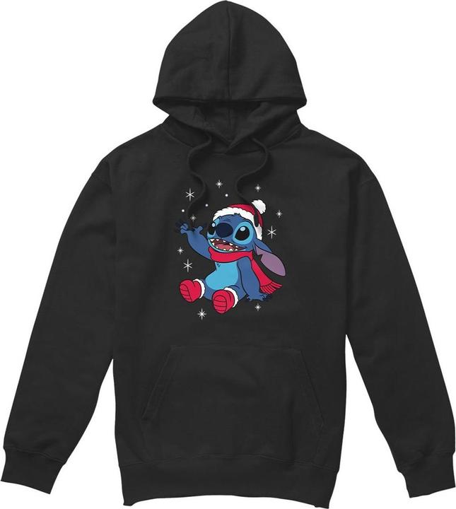 Immagine prodotto Lilo & Stitch Felpa con Cappuccio Natale Fiocco di neve Uomo (L)