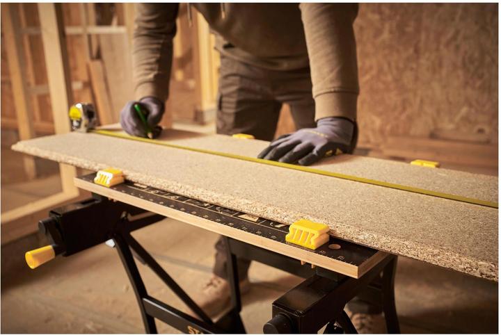 Actual product image Stanley Workmate with bamboo worktop and dual working height, loadable up to 250kg (50.50 cm, 78 cm)