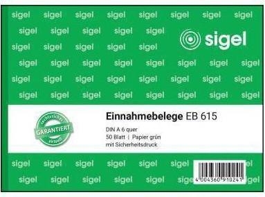 Sigel Formulaire de titre de recette Format papier : DIN A6 horizontal Grammage : 60 g/m (50 x)