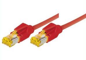 Image du produit Tecline Câble patch S/FTP, PiMF, Cat 6a, rouge, 7,5 m Pour 10 Gigabit/s, sans halogène, avec câble Draka et (S/FTP, CAT6a, 7.50 m)