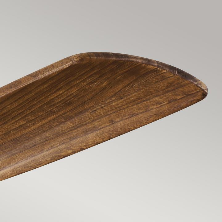 Actual product image Elstead Lighting Ridley II silent ceiling fan with LED light Ø132cm wood + remote control