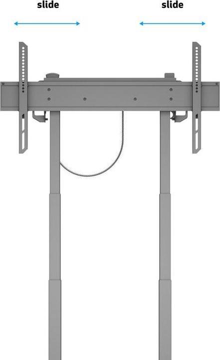 Image du produit Multibrackets Pied électr., -90", max 60 kg, noir (60 kg, 37" - 90")
