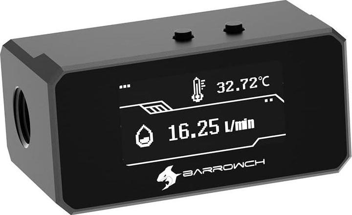 Actual product image Barrow OLED flow meter - black