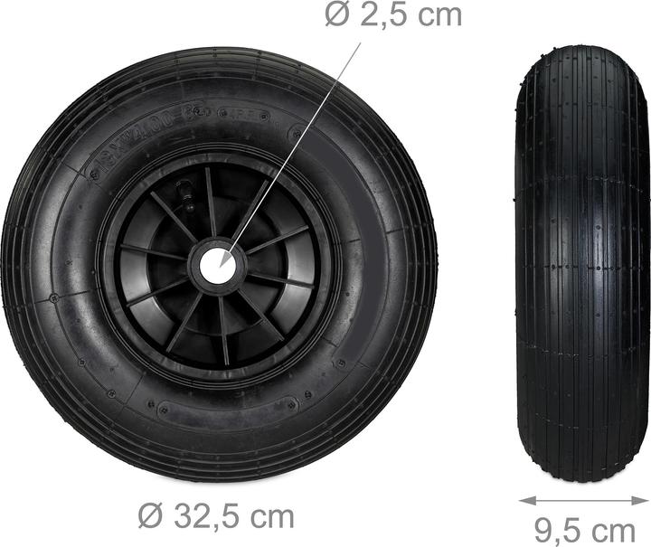 Actual product image Relaxdays Wheelbarrow Tyre, 4.