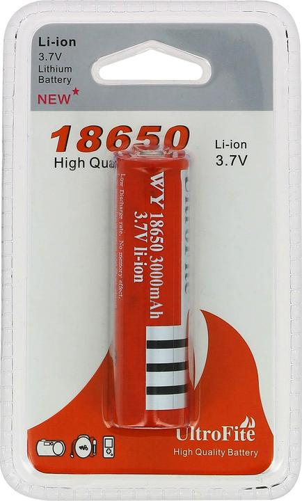 Produktbild Avizar WY 18650 UltroFite 3000mAh 3.7V (1 Stk., 18650, 3000 mAh)