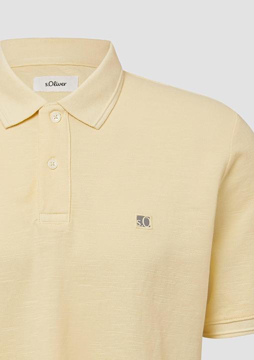 Actual product image S.Oliver Polo-Shirt Poloshirt mit kleinem Labelpatch und Flammgarnstruktur (XXL)