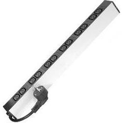 Tecline 48,30cm (19") PDU 12 x IEC13 Buchse im Alugehäuse 1HE, 3 x 1,5mm Kabel 2,5m, RAL 9005 schwarz kosten, USV Zubehö...