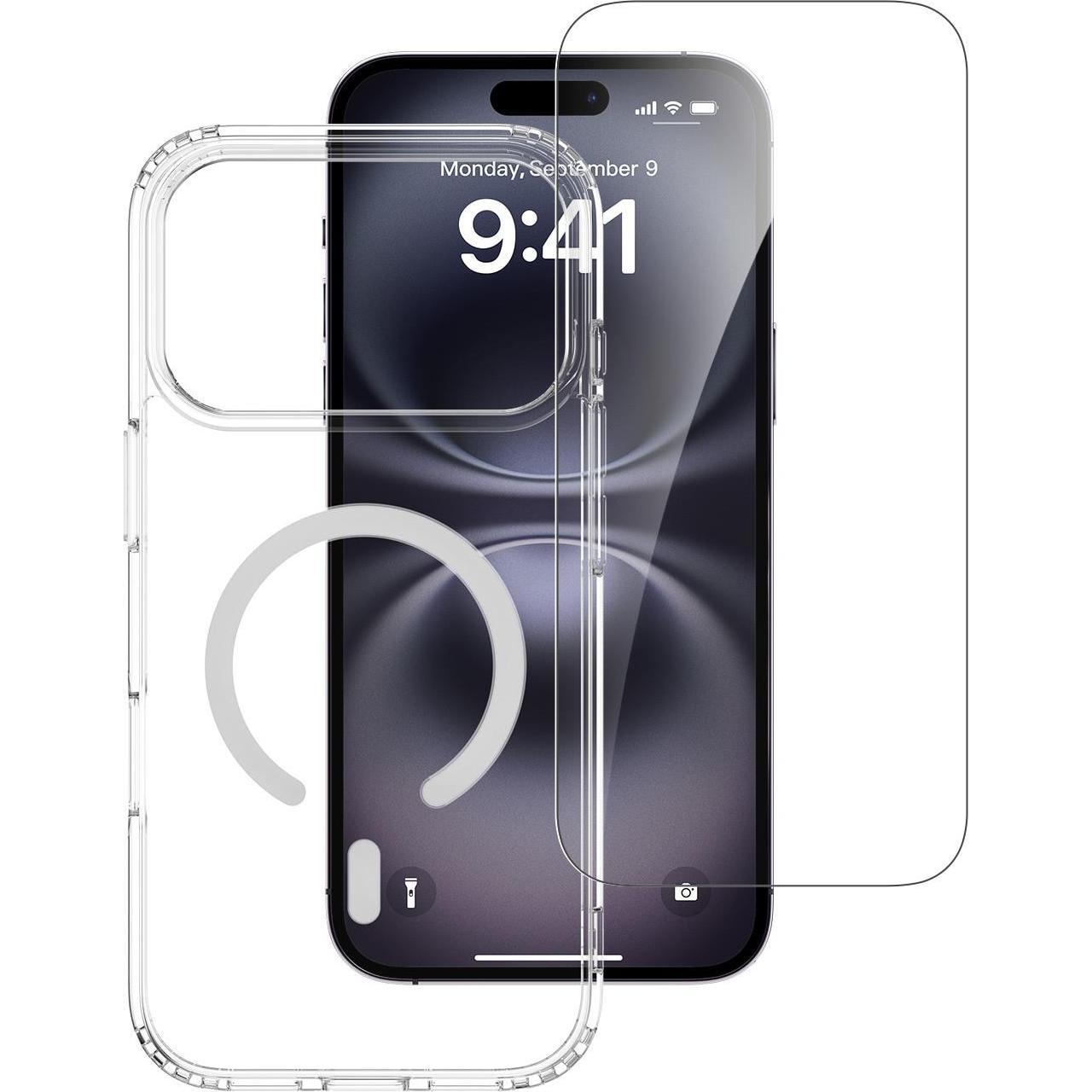 4smarts 360° Premium Protection Set Apple iPhone 17 Pro Max MagSafe-kompatibel, Accessori per cellulare, Trasparente