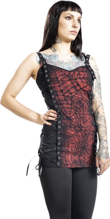 Produktbild Gothicana by EMP Tank-Top with Spider-Web Frontprint (S)