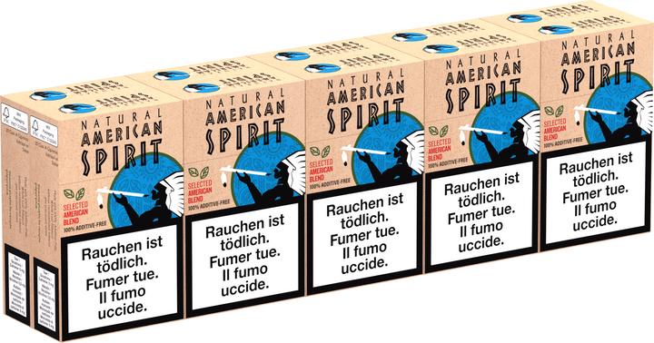 Actual product image Natural American Spirit American Blend Blue Box (10 pcs.)