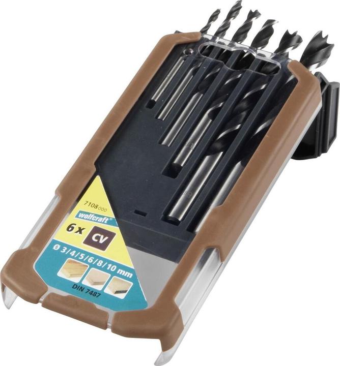 Produktbild wolfcraft 1 Holzspiralbohrer-Set CV 6-tlg. ø3-10mm (10 Millimeter, 3 Millimeter, 4 Millimeter, 5 Millimeter, 6 Millimeter, 8 Millimeter)