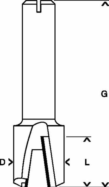 Produktbild Bosch Professional Zubehör Scharniernutfräser, 8 mm, D1 12,7 mm, L 12,7 mm, G 50,8 mm