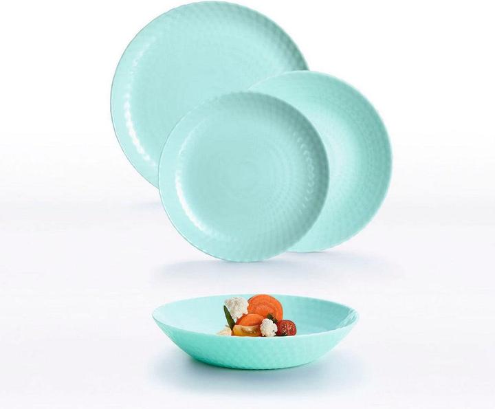 Produktbild Luminarc Geschirr Pampille Turquesa türkis Glas 18 Stücke (18 Stk.)