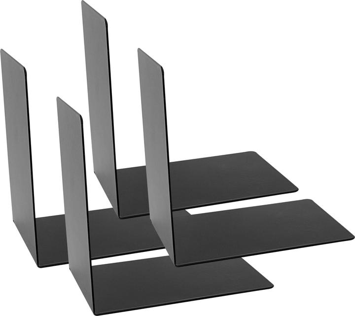 Productafbeelding Idena Boekensteunen metaal 14x14x8.5cm zwart 4st (14 x 14 x 8,5 cm)