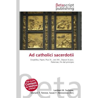 Ad catholici sacerdotii, Sachbücher