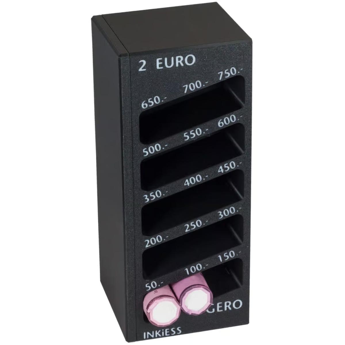 Inkiess, Geldzähler, Geldrollenzähler Gero 2 Euro schwarz (Geldscheinzähler)