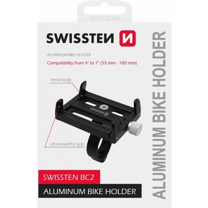 Thumbnail - Swissten Aluminum bike holder BC2, Smartphone Halterung, Schwarz