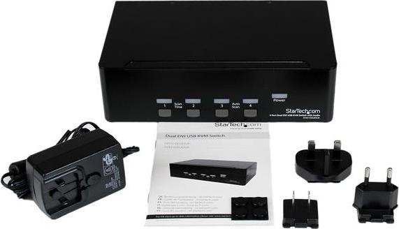 Produktbild StarTech .com 4 Port Dual DVI USB KVM Switch