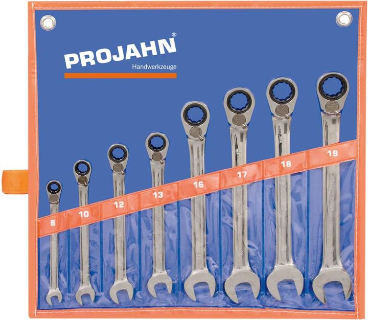 Produktbild Projahn GabelRatschenRingschlüsselSatz 8tlg Grösse 81012131619 (19 mm, 17 mm, 11 mm, 16 mm, 12 mm, 15 mm, 14 mm, 10  mm, 13 mm, 18 mm)