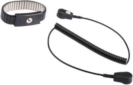 Produktbild RS PRO 4-10mm Stud-Stud Metal Wrist Strap+Cord (Statikschutz)
