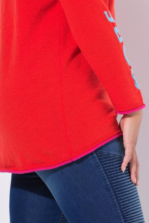 Immagine prodotto Angel of Style Maglione dal taglio dritto con scritta e orli non rifiniti (50, 52)
